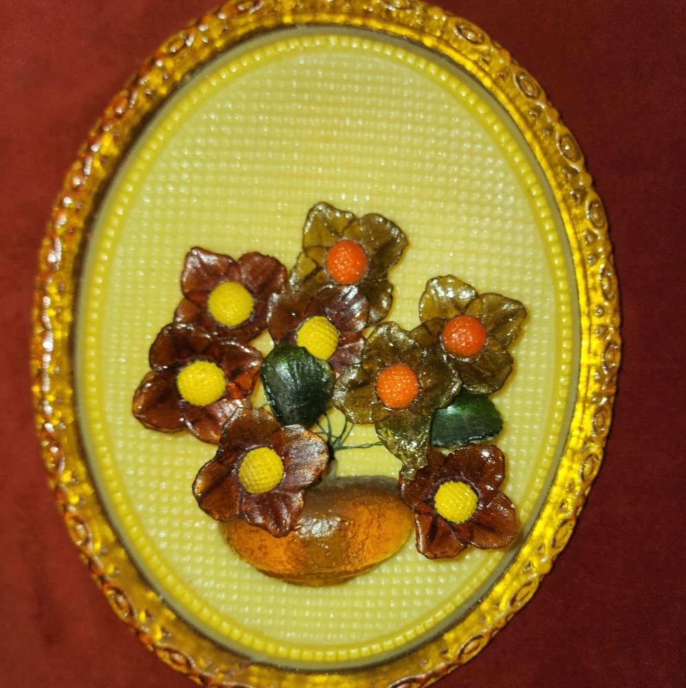 Vintage Lucite Flower Sculpture